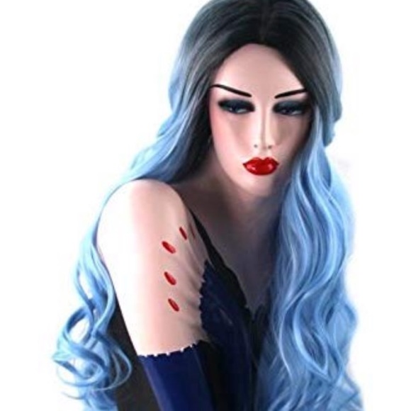 ✨ROYALLE 24” BLUE Cosplay Synthetic CURL Wig *NWT* - Picture 7 of 7